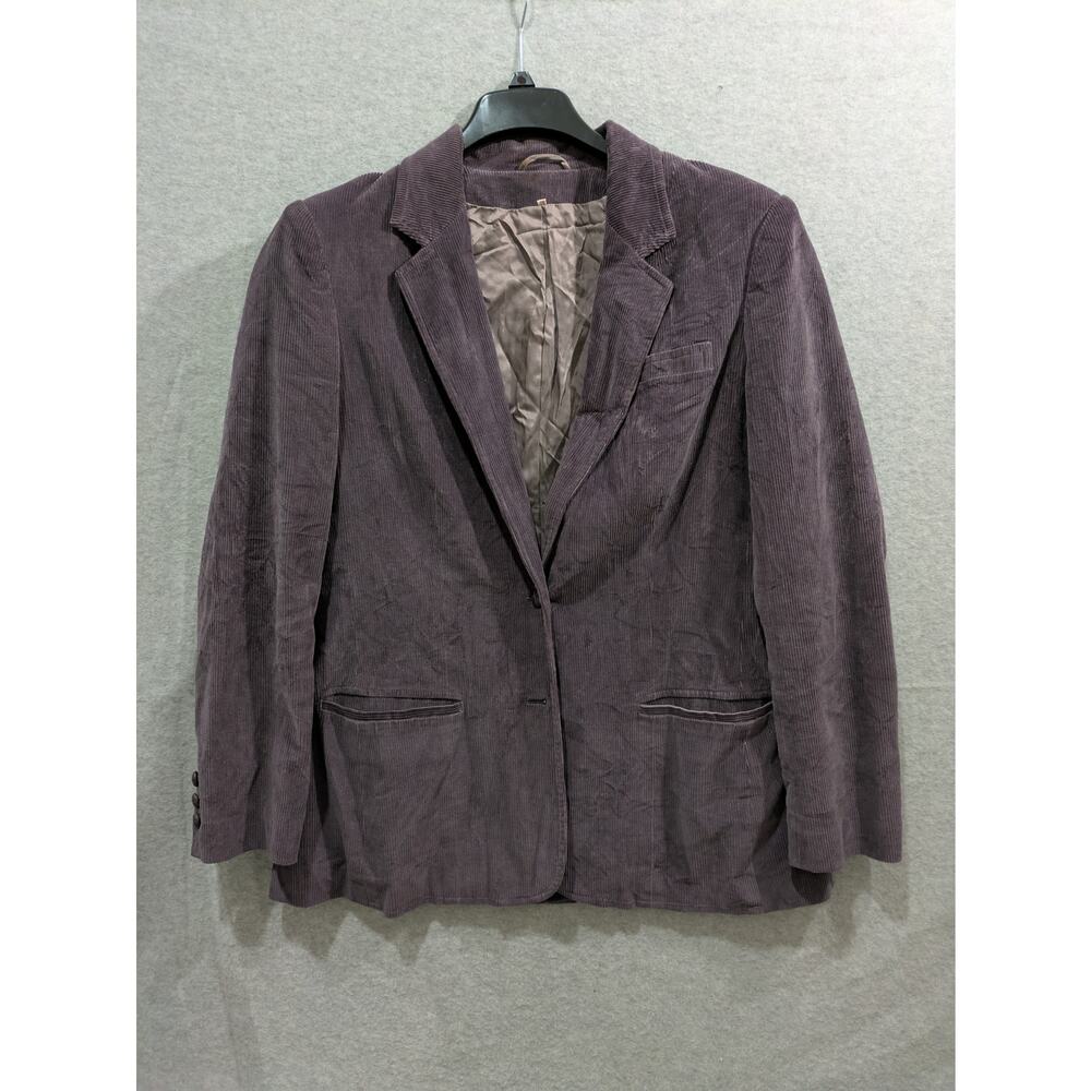 Sears Roebuck Co Corduroy Suit Jacket Men's Size 16 Gray Sport Coat Vintage‎
